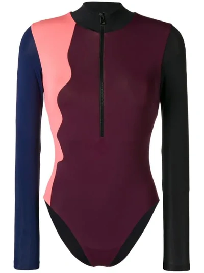 Angelys Balek Longsleeved Swimsuit - Red