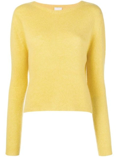 Alysi Jewel Neck Sweater - Yellow
