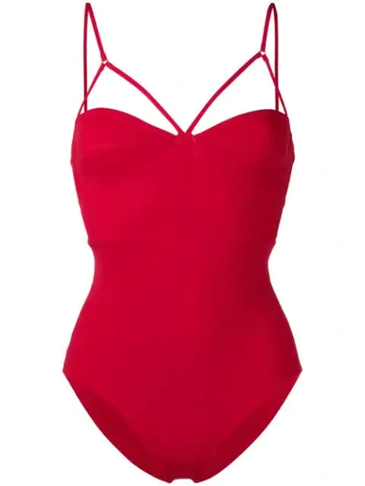 Angelys Balek Bustier Swimsuit - Red