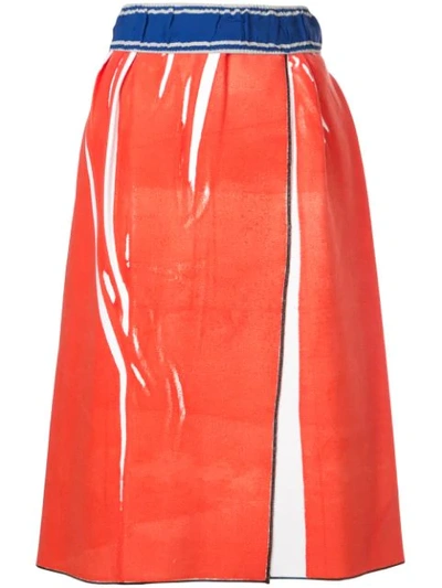 Rohka Mid-length Wrap Skirt In Red