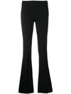 Blanca Mid Rise Flared Trousers In Black