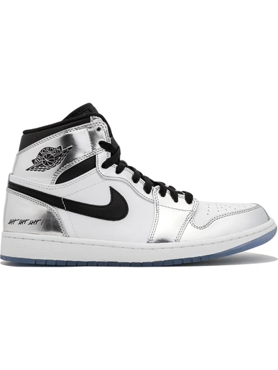 Jordan Air  1 Hi Retro Trainers In White