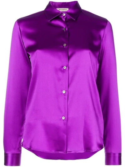 Blanca Sheen Button-down Shirt - Purple