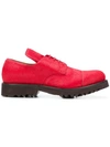 Holland & Holland Calf-hair Lace-up Shoes In Red