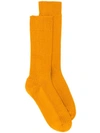 Holland & Holland Mid Calf Socks In Orange