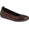 Arche Women's Laius Metallic Leather Ballet Flats In Vino Leather