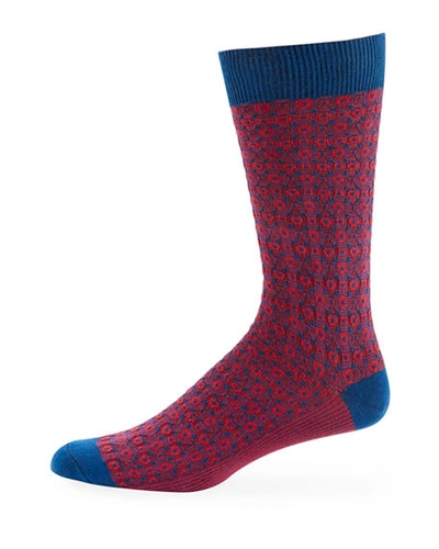 Ace & Everett Men's Stanton Two-tone Socks In Blue Pattern