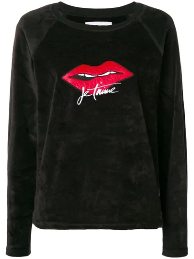 Quantum Courage Je T'aime Lips Jumper In Black