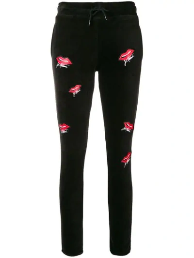 Quantum Courage Je T'aime Lips Joggers In Black