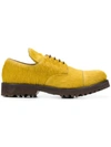 Holland & Holland Calf Hair Lace-up Shoes In Yellow