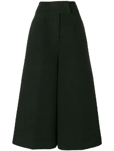 Holland & Holland Cropped Flared Trousers - Green