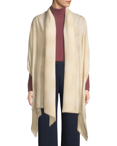 Bindya Accessories Tomato Spray Cashmere Stole In Champagne