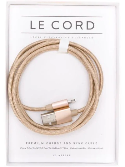 Le Cord Braided Apple Cable - Neutrals