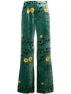 Ailanto Floral Print Trousers In Green