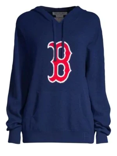 Hillflint Boston Red Sox Cashmere Hoodie In Blue