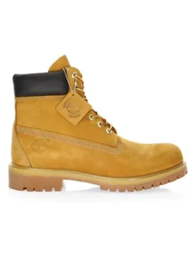 Timberland Boot Company Premium Waterproof Leather Work Boots In Wheat Nubuck