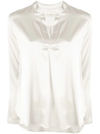 Blanca Silk Blouse In White