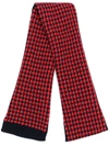 Holland & Holland Cashmere Houndstooth Scarf - Red