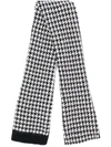 Holland & Holland Cashmere Knitted Houndstooth Scarf - Black