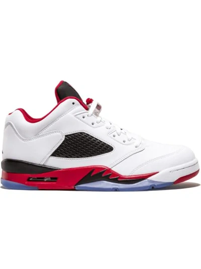 Jordan Air  5 Retro Low Fire Red In White