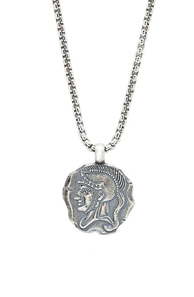 Degs & Sal Men's Spartan Pendant Necklace In Sterling Silver