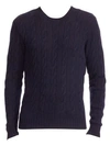 Ralph Lauren Cableknit Cashmere Sweater In Classic Navy