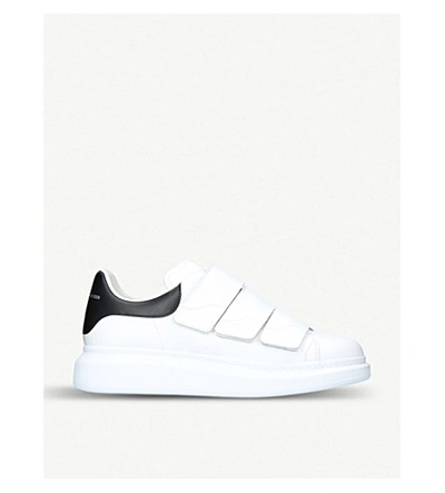Alexander Mcqueen Show Platform Leather Trainers In White
