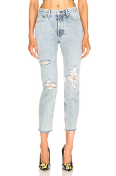 Rag & Bone High Rise Skinny In Madison With Holes