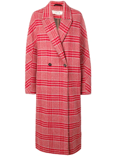 Damir Doma X Lotto Loose-fit Check Coat - Red
