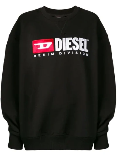 Diesel F-arap Logo Sweatshirt In Black