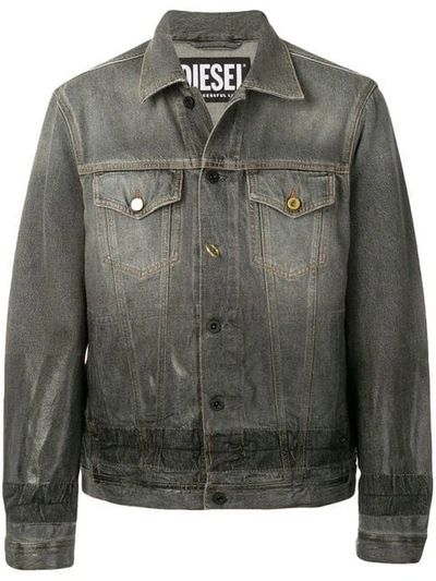 Diesel 'n-hill' Jeansjacke In Grey