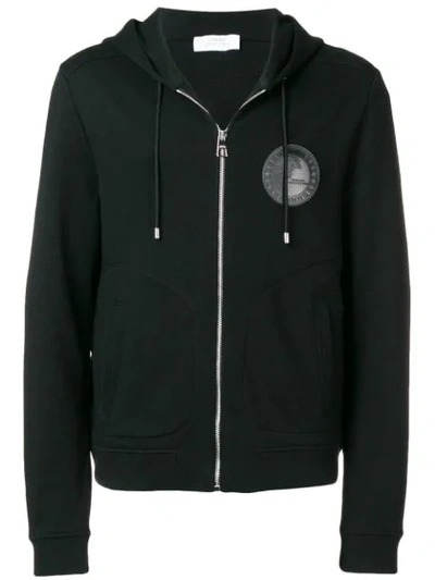 Versace Collection Logo Hooded Track Jacket - Black