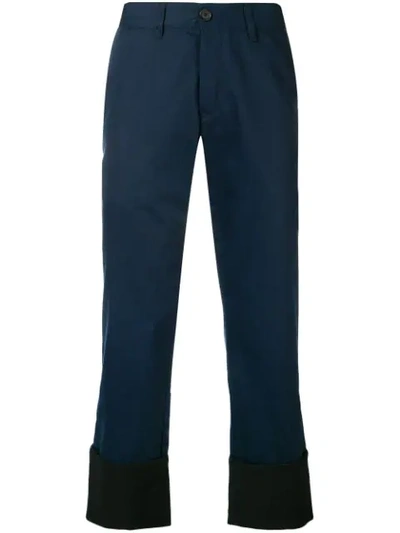 Loewe Fisherman Cotton-twill Chino Trousers In Blue