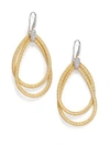 Marco Bicego Women's Cairo Diamond & 18k Yellow Gold Large Double Teardrop Earrings