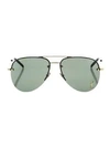 Saint Laurent Classic 59mm Pilot Sunglasses In Gold