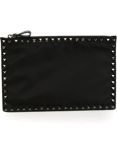 Valentino Garavani 'rockstud' Clutch In Black