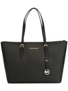 Michael Michael Kors Black Saffiano Leather Jet Set Tote