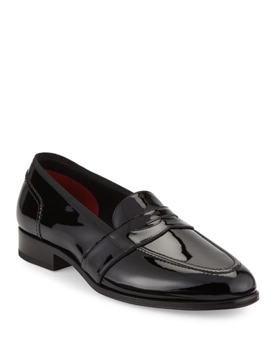 Tom Ford Taylor Patent Leather Penny Loafer, Black