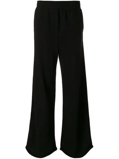 Alexander Wang T Pull On Wide Leg Trousers In Black