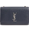 Saint Laurent Medium Kate Calfskin Leather Shoulder Bag In Deep Marine