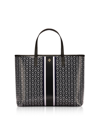 Tory Burch Small Gemini Link Tote - Black In Black Gemini Link Stripe