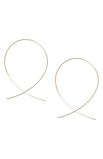 Lana Jewelry Large Upside Down Hoop Earrings In Yellow Gold