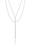 Lana Jewelry Blake Lariat Necklace In White Gold