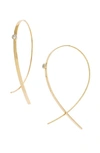 Lana Jewelry Small Upside Down Diamond Hoop Earrings In Yellow Gold