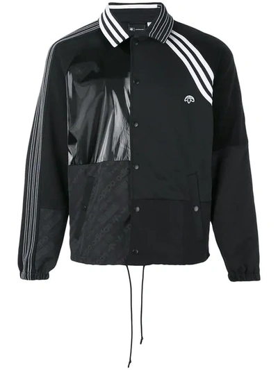 Adidas Originals By Alexander Wang Contrasting Panel Logo Jacket - Black