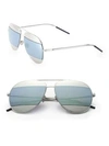 Dior Split1 59mm Metal Aviator Sunglasses In Silver