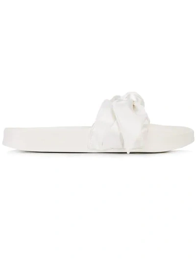 Puma Bow Slide Sandals In White