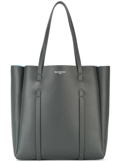 Balenciaga Black Everyday Medium Leather Tote Bag - Grey