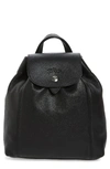 Longchamp Extra Small Le Pliage Cuir Backpack - Black