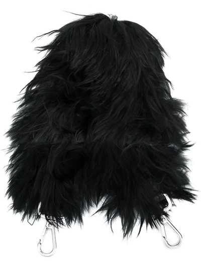 Fendi Strap You Fur Mini Bag Strap In Black